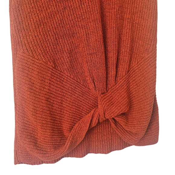 Marled By United Clothing Sleveless V Neck Knitted Top, Burnt Orange, Size XS - Picture 6 of 8